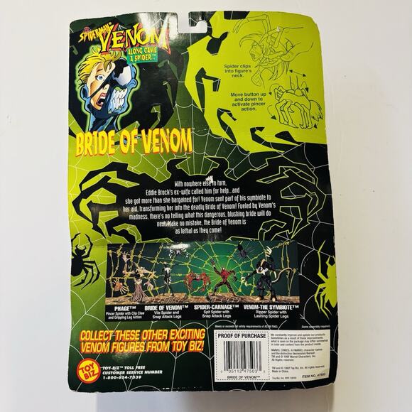 1997 ToyBiz Marvel Spider-Man Bride of Venom Along Came a Spider Sealed on card - Picture 14 of 14